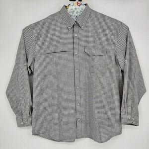 Huk Shirt Mens 2XL Long Sleeve Button Up Fishing Outdoor‎ Performance Gray